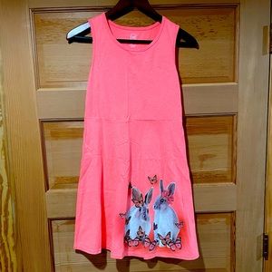 Girls size 14/16 tank top dress with bunnies on front